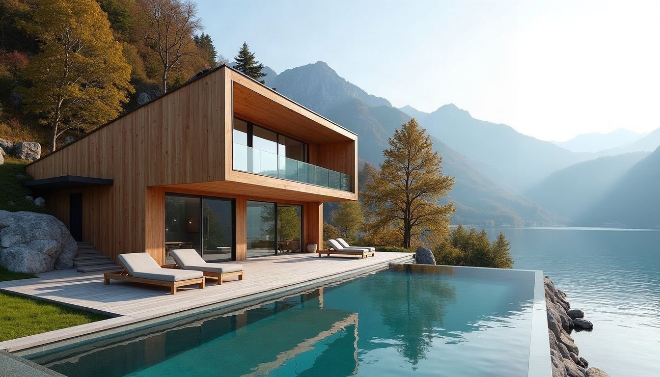 Chalet contemporain avec piscine